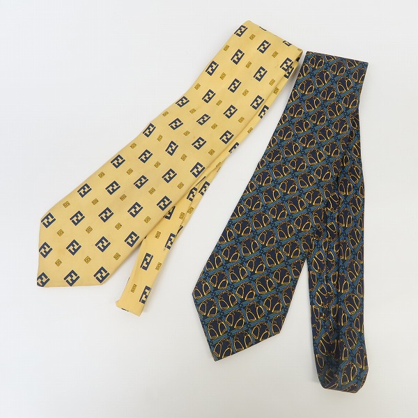 実際に弊社で買取させて頂いたFENDI/フェンディ Christian Dior/クリスチャンディオール 総柄 ネクタイ 2点セット