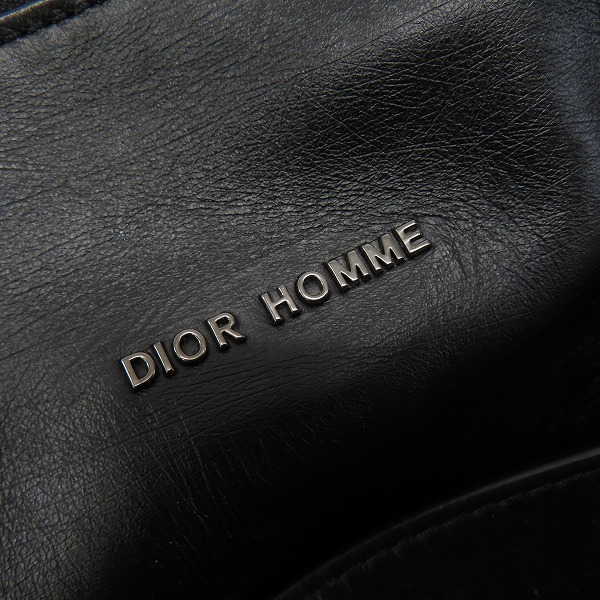 実際に弊社で買取させて頂いたDIOR HOMME/ディオールオム ショルダーバッグ ブラック レザー 03-BO-0196の画像 4枚目