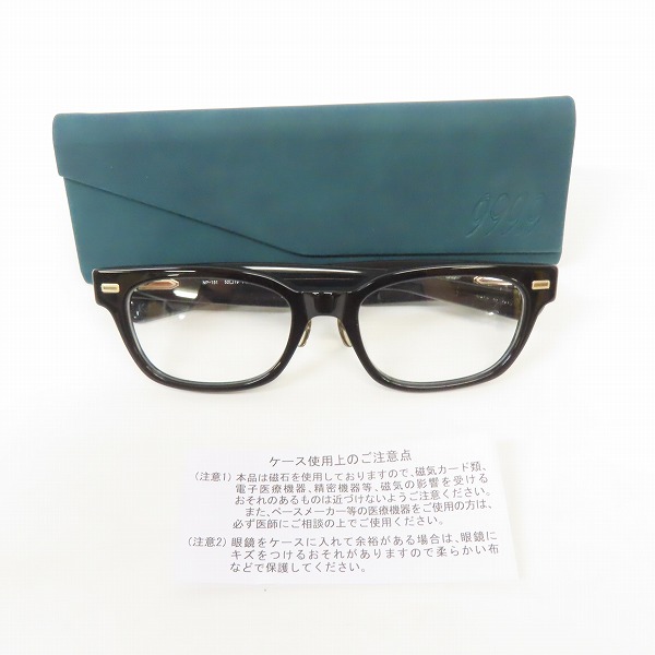 実際に弊社で買取させて頂いた999.9/フォーナインズ 眼鏡/メガネフレーム ブラック NP-151の画像 9枚目