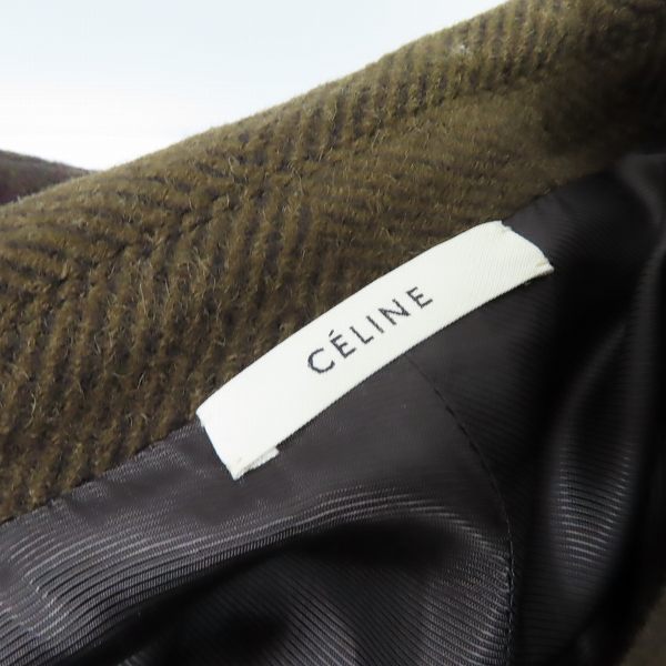 実際に弊社で買取させて頂いた【JPタグ】CELINE/セリーヌ フィービー期 バイカラー プレーン ロング コート 2 8X33/574C 34の画像 2枚目