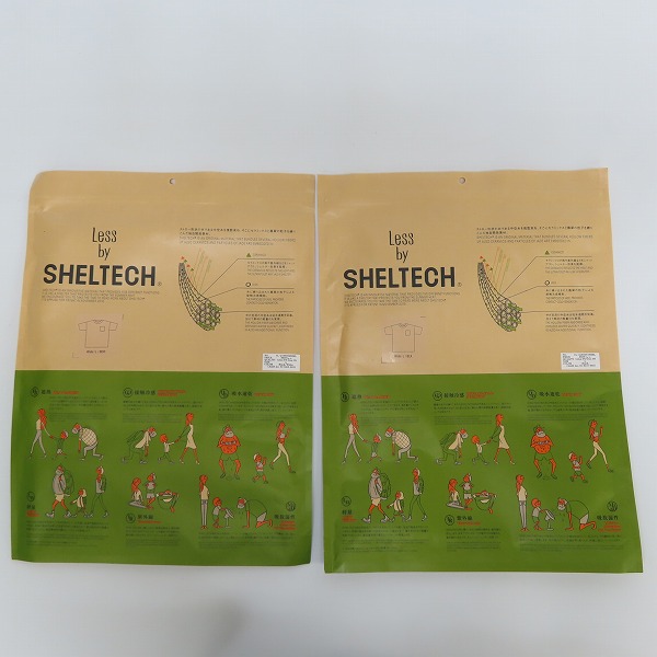 実際に弊社で買取させて頂いた【未使用】CALEE/キャリー LESS by SHELTELCH Tシャツ 2点セットの画像 5枚目