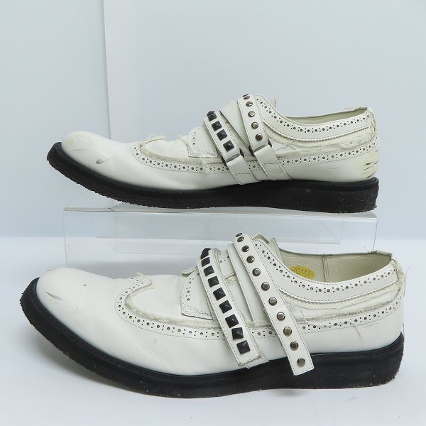 実際に弊社で買取させて頂いたHIROMU TAKAHARA/ヒロムタカハラ スタッズ ウィングチップシューズ 97010009/42の画像 3枚目