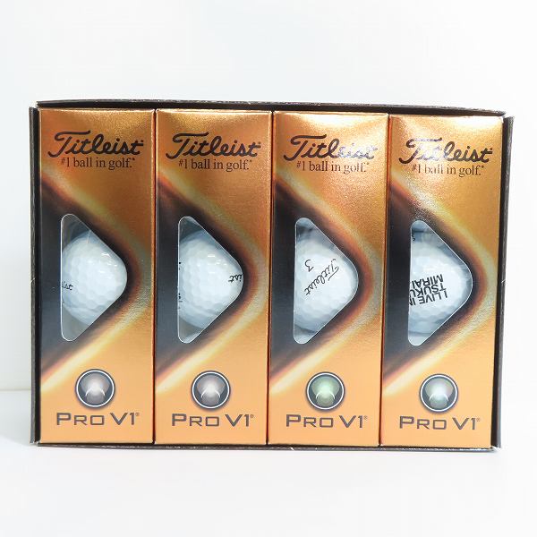 実際に弊社で買取させて頂いた(9)【未使用/オウンネーム】Titleist/タイトリスト PRO V1 ゴルフボール 1ダース