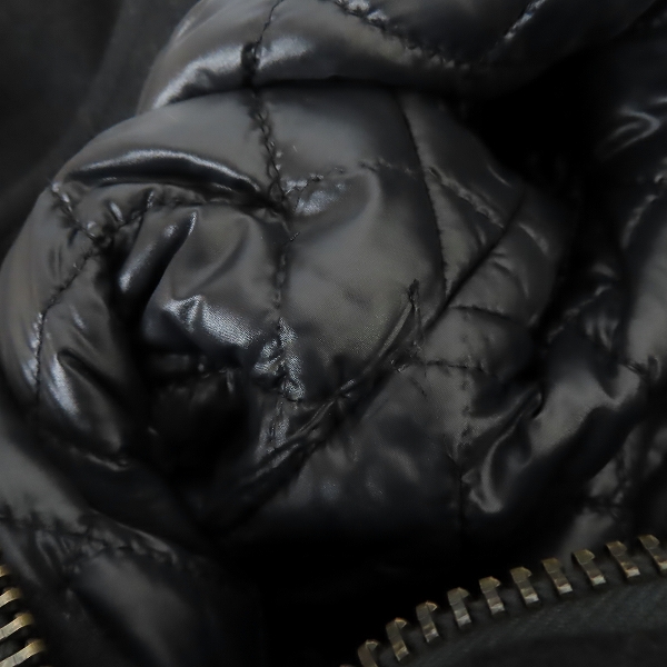 実際に弊社で買取させて頂いたmarka/マーカ メルトン/キルティング 中綿 モッズコート ブラック M10F-03C001C/1の画像 7枚目