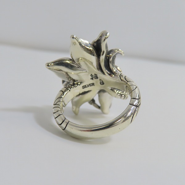 実際に弊社で買取させて頂いた【ギャラ付き】Bloody mary/ブラッディマリー 雨の日限定 レンテ リング w/グリーントルマリン/ブルートパーズ 15号の画像 3枚目