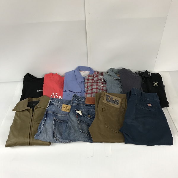 実際に弊社で買取させて頂いた【おまとめ】アーペーセー/ディースクエアード/ディッキーズ/リーバイス他 ブルゾン/パンツ/Tシャツ等