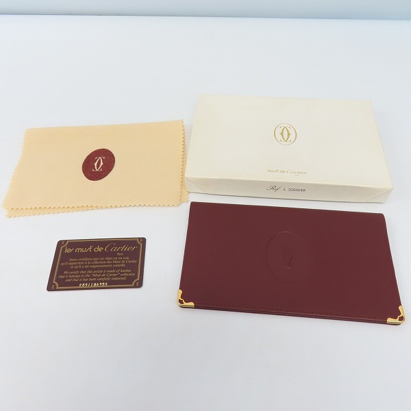 実際に弊社で買取させて頂いたCartier/カルティエ マストライン レザー 二つ折り 財布 ウォレットの画像 8枚目