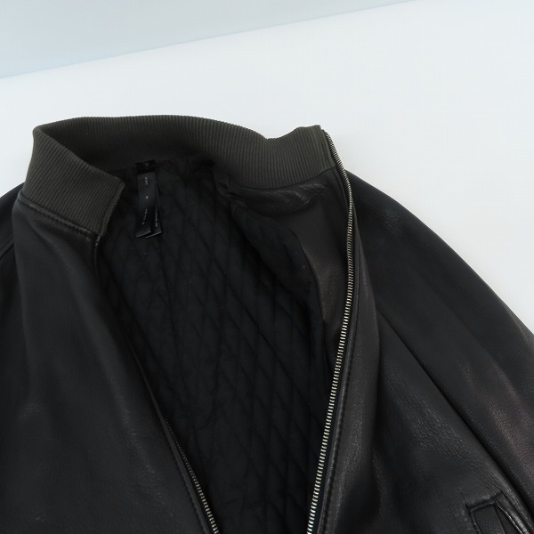 実際に弊社で買取させて頂いたWJK/ダブルジェイケイ リブ付き レザージャケット/ブルゾン 264 dr01/Mの画像 4枚目