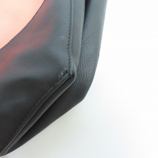 実際に弊社で買取させて頂いたCELINE/セリーヌ ホリゾンタル カバ型 バイカラー レザートートバッグの画像 8枚目