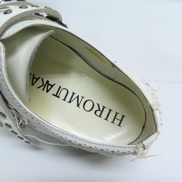 実際に弊社で買取させて頂いたHIROMU TAKAHARA/ヒロムタカハラ スタッズ ウィングチップシューズ 97010009/42の画像 4枚目