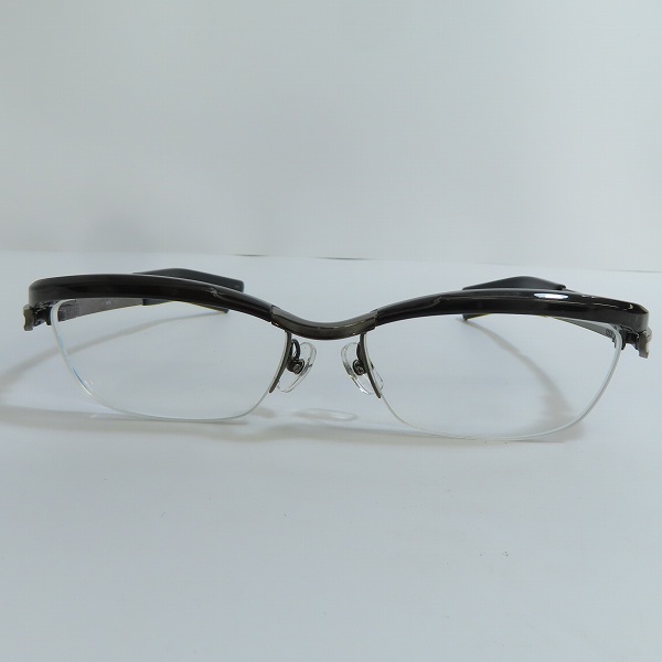 実際に弊社で買取させて頂いた999.9/フォーナインズ ハーフリム 度入り メガネフレーム/アイウェア M-24の画像 1枚目