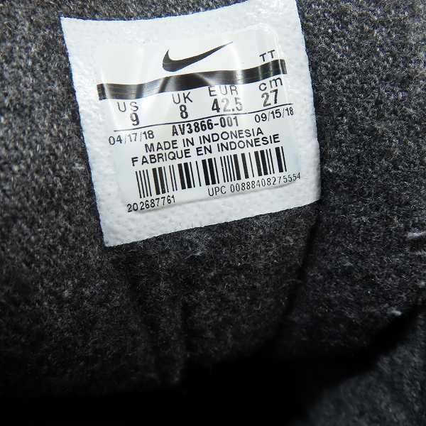 実際に弊社で買取させて頂いたNIKE×CARHARTT WIP/ナイキ×カーハート AIR MAX 95 エアマックス95 AV3866-001 27の画像 5枚目