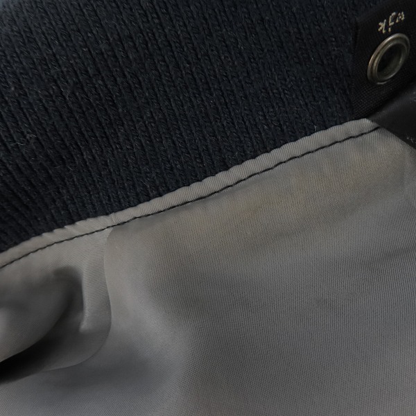 実際に弊社で買取させて頂いたwjk/ダブルジェイケー 牛革 パンチングレザー リブ ジップアップ ジャケット ブラック/Mの画像 5枚目