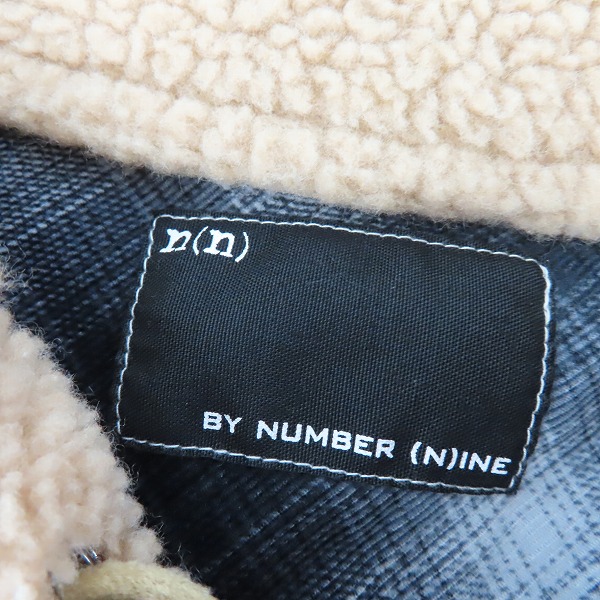 実際に弊社で買取させて頂いたn(n) BY NUMBER (N)INE/エヌエヌバイナンバーナイン 襟ボア チェック プルオーバーシャツ/2の画像 2枚目
