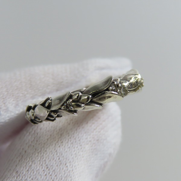 実際に弊社で買取させて頂いた【ギャラ付き】Bloody Mary/ブラッディマリー Snowdrop/スノー ドロップ リング w/3ダイヤモンド 13号の画像 6枚目