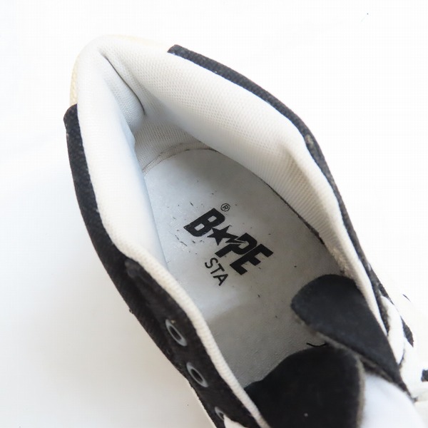 実際に弊社で買取させて頂いたA BATHING APE/アベイジングエイプ BAPE STA/ベイプスター スニーカー FS-015 ブラック/ホワイト/26.5の画像 4枚目