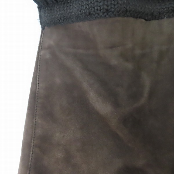 実際に弊社で買取させて頂いたLOEWE/ロエベ ニット切り替えし レザージャケット Size：38の画像 6枚目