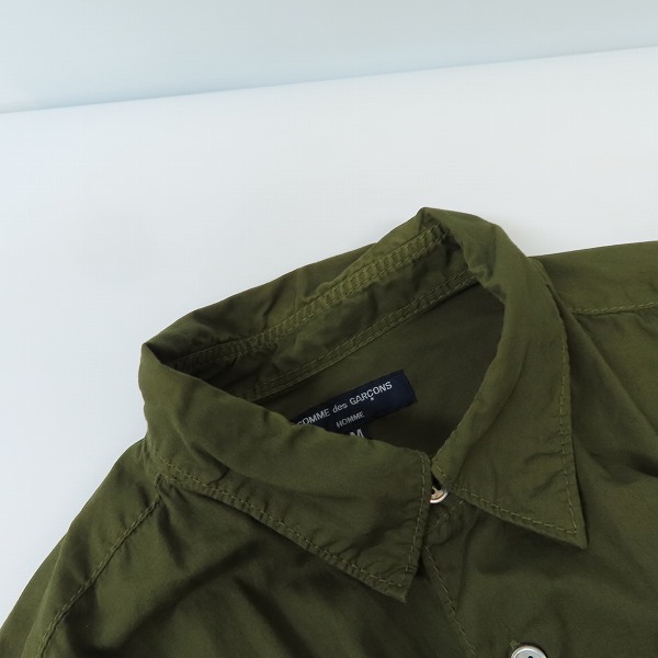 実際に弊社で買取させて頂いたCOMME des GARCONS/コムデギャルソン 長袖シャツ ミリタリー HO-B043 /Mの画像 4枚目