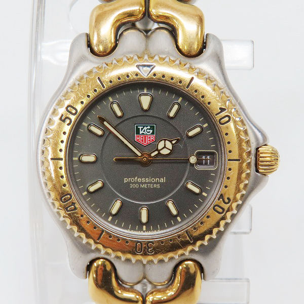 実際に弊社で買取させて頂いたTAG HEUER/タグホイヤー プロフェッショナル S/el セル クロノグラフ デイト グレー文字盤  WG1120-K0【動作未確認】