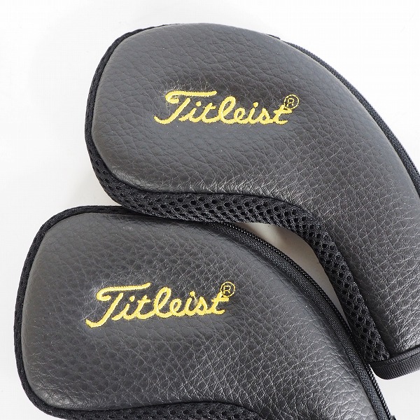 実際に弊社で買取させて頂いたTitleist/タイトリスト アイアン用ヘッドカバー #3～9,P,Sw 9個セット ブラックの画像 2枚目