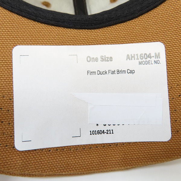 実際に弊社で買取させて頂いた(2)Carhartt/カーハート Firm Duck Flat Brim Cap ファームダック フラットブリム キャップ ブラウン AH1604-M の画像 7枚目