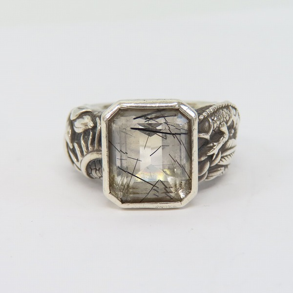 実際に弊社で買取させて頂いたBloody Mary/ブラッディマリー ユニバースリング 2006年Xmas限定 ブラックルチルクォーツ/21号の画像 1枚目