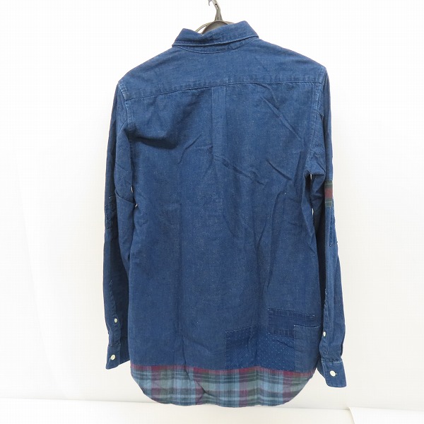 実際に弊社で買取させて頂いたPaul Smith/ポールスミス RED EAR/レッドイヤー INDIGO PATCHWORK SHIRT/パッチワークシャツ 152057/Mの画像 1枚目