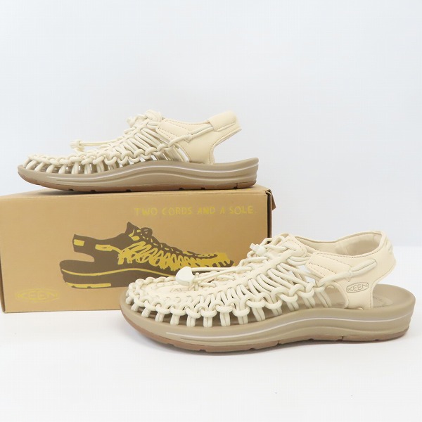実際に弊社で買取させて頂いたKEEN/キーン Women's UNEEK ユニーク サンダル WHITECAP/CORNSTALK 1018698/24の画像 3枚目