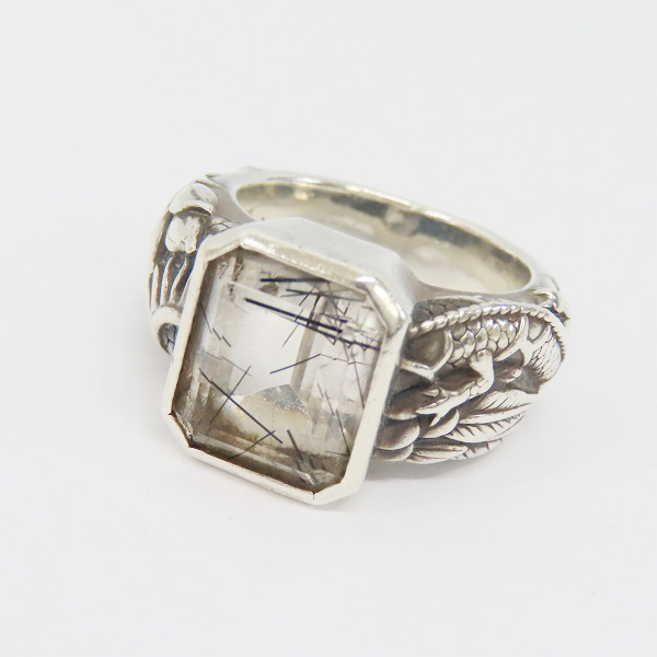 実際に弊社で買取させて頂いたBloody Mary/ブラッディマリー ユニバースリング 2006年Xmas限定 ブラックルチルクォーツ/21号