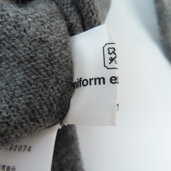 実際に弊社で買取させて頂いたuniform experiment/ユニフォームエクスペリメント19AW EMBROIDERY CREW NECK ニット UE-192074/1の画像 2枚目