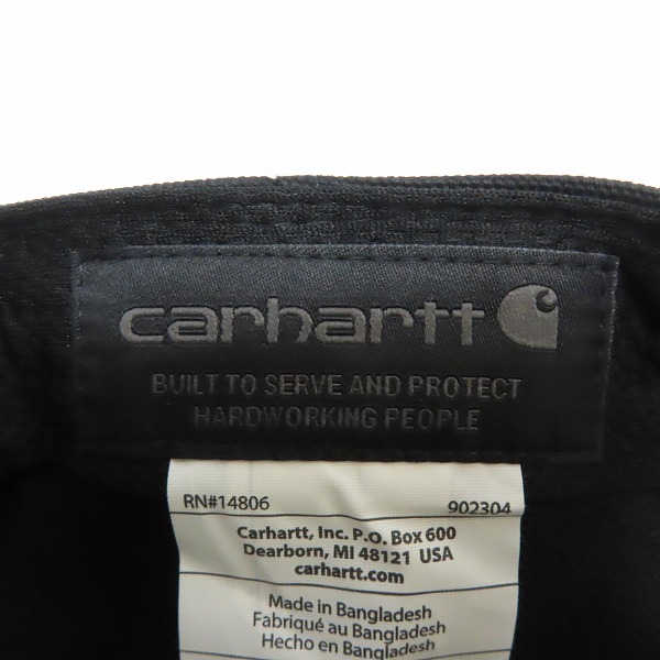 実際に弊社で買取させて頂いた(6)Carhartt/カーハート Firm Duck Flat Brim Cap ファームダック フラットブリム キャップ ブラック AH1604-M/OSFAの画像 6枚目