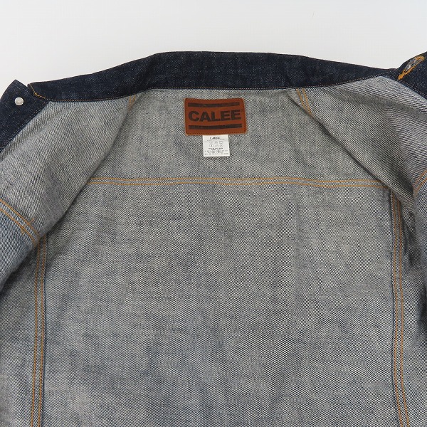 実際に弊社で買取させて頂いたCALEE/キャリー Vintage reproduct 3rd type denim jacket デニムジャケット CL-22AW020/Lの画像 5枚目