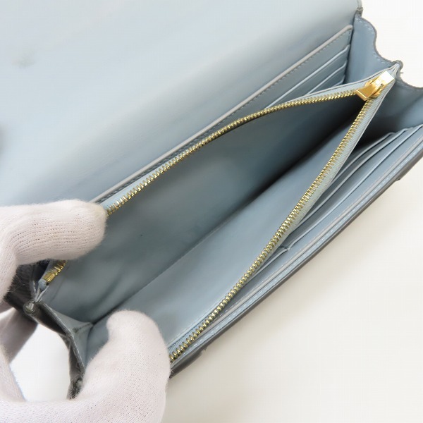 実際に弊社で買取させて頂いたCELINE/セリーヌ ラージフラップ マルチファンクション レザー長財布 の画像 4枚目