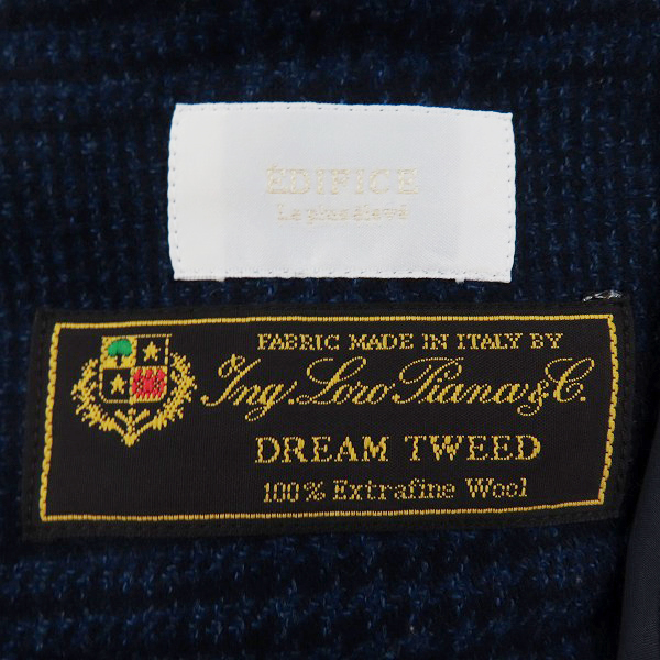 実際に弊社で買取させて頂いたEDIFICE/エディフィス ロロピアーナ生地 3B テーラードジャケット 15-010-320-0016-3-0の画像 2枚目