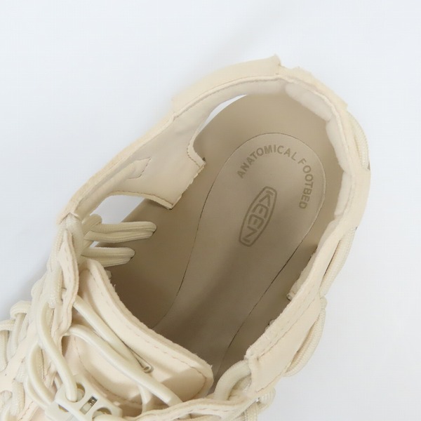 実際に弊社で買取させて頂いたKEEN/キーン Women's UNEEK ユニーク サンダル WHITECAP/CORNSTALK 1018698/24の画像 4枚目