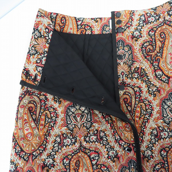 実際に弊社で買取させて頂いた【JPタグ】CELINE/セリーヌ 20-21AW ペイズリー キルティングスカート 2J207062K/38の画像 5枚目