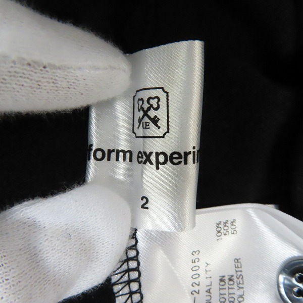 実際に弊社で買取させて頂いた【未使用】UNIFORM EXPERIMENT/ユニフォームエクスペリメント ワイドポロシャツ S/S SEED STITCH WIDE POLO/2の画像 5枚目