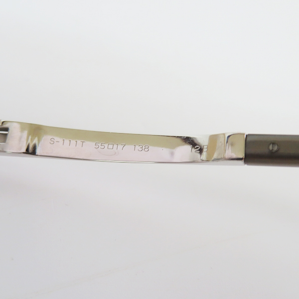 実際に弊社で買取させて頂いた999.9/フォーナインズ チタンフレーム 度入り眼鏡 S-111Tの画像 6枚目