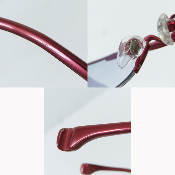 実際に弊社で買取させて頂いた999.9/フォーナインズ メタルフレーム メガネフレーム/度入り眼鏡 SP-10T/5の画像 8枚目