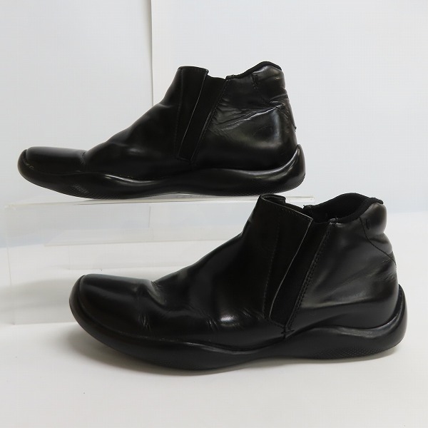 実際に弊社で買取させて頂いた【観賞用】PRADA/プラダ サイドゴア レザー シューズの画像 3枚目