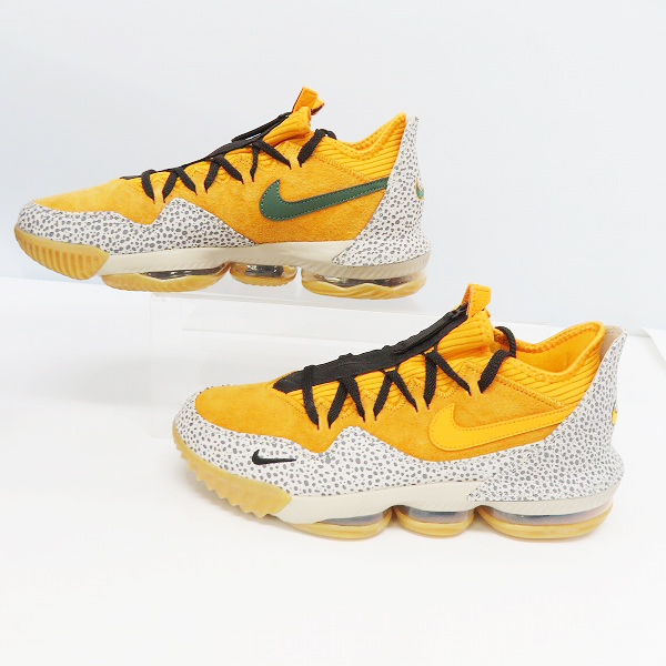 実際に弊社で買取させて頂いた【未使用】NIKE/ナイキ LEBRON 16 LOW AC ORANGE/GREY ATMOS SAFARI レブロン16 ロー サファリ CD9471-800/28.5の画像 3枚目