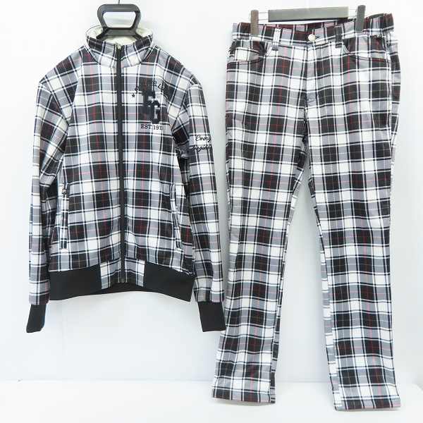 実際に弊社で買取させて頂いたFILA/フィラ FUN FEEL LIFE ゴルフウェア チェック ジャケット/パンツ セットアップ/M