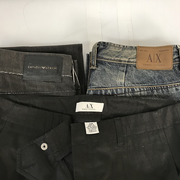 実際に弊社で買取させて頂いた【おまとめ品】ARMANI EXCHANGE/アルマーニエクスチェンジ GIORGIO ARMANI/ジョルジオアルマーニ デニムパンツ 等の画像 1枚目