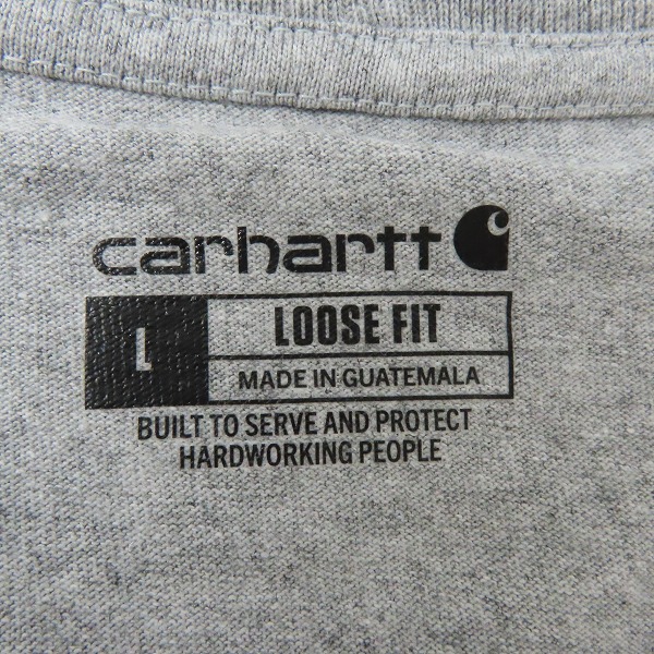実際に弊社で買取させて頂いた【未使用】Carhartt/カーハート LOOSE FIT S/S ポケット 半袖Tシャツ グレー K87/Lの画像 2枚目