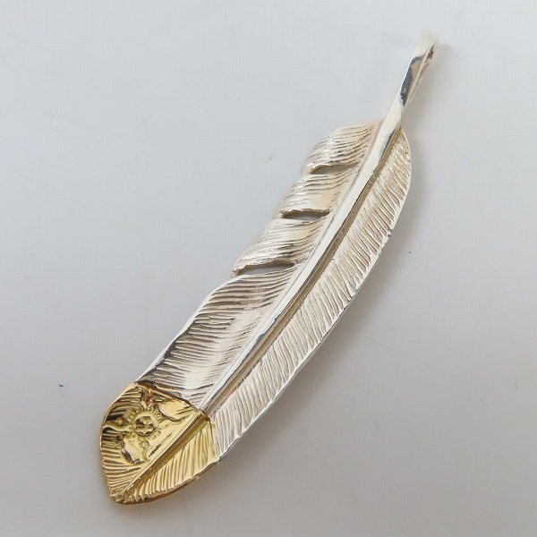 実際に弊社で買取させて頂いたFIRST ARROWS/ファーストアローズ 先金/K18 剣先 フェザー ペンダント Size：Lの画像 1枚目