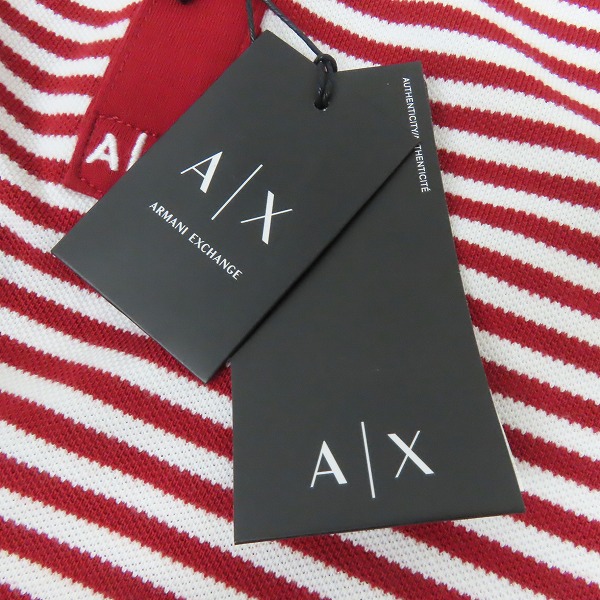 実際に弊社で買取させて頂いた【未使用】ARMANI EXCHANGE/アルマーニエクスチェンジ ボーダー ポロシャツ/Sの画像 5枚目