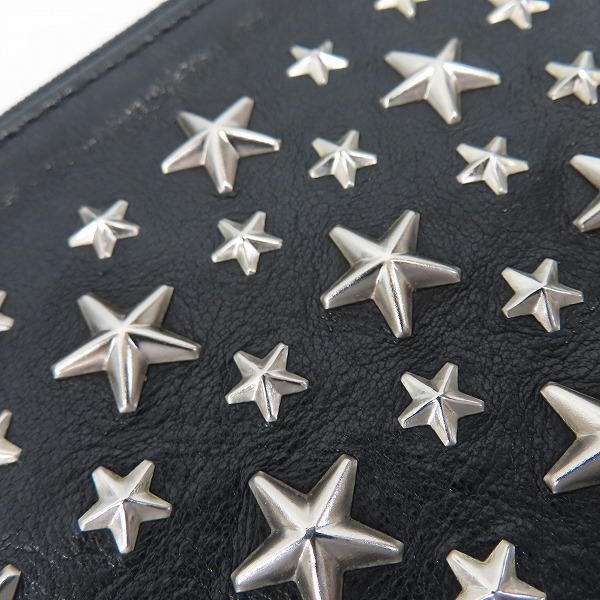 実際に弊社で買取させて頂いたJIMMY CHOO/ジミーチュウ スタースタッズ レザー ポーチの画像 5枚目