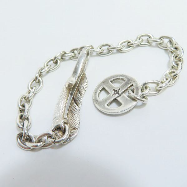 実際に弊社で買取させて頂いたFIRST ARROW'S/ファーストアローズ フェザー&メディスンホイール チェーンブレスレットの画像 6枚目