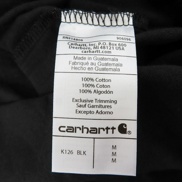 実際に弊社で買取させて頂いた【未使用】Carhartt/カーハート WORKWEAR L/S POCKET ロングTシャツ TK0126/Mの画像 3枚目