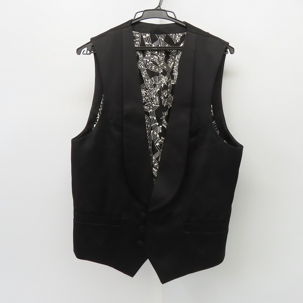 実際に弊社で買取させて頂いたNUMBER (N)INE/ナンバーナイン 07SS 裏地音符柄 切替ショールカラー ベスト シルク S07-NJ034A /4